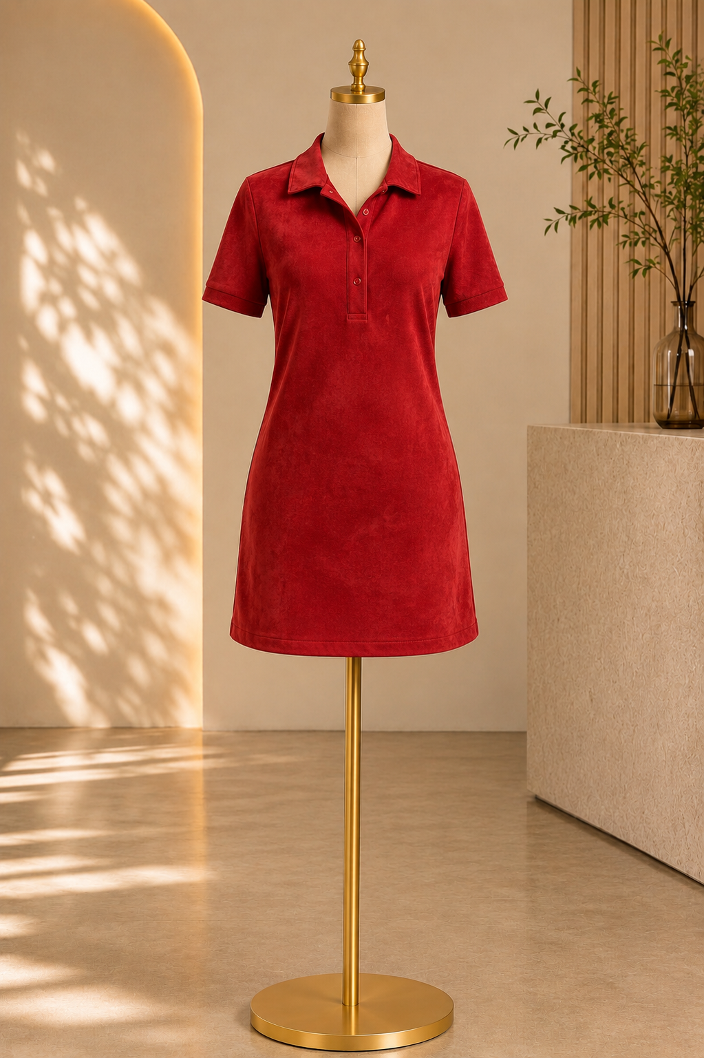 Rouge Luxe Polo Dress